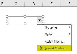 Form Controls in Excel Example 1.4