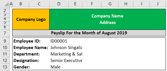 Pay Slip Template Example 1-2