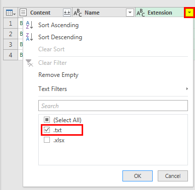 Power Query Excel Example 1.6