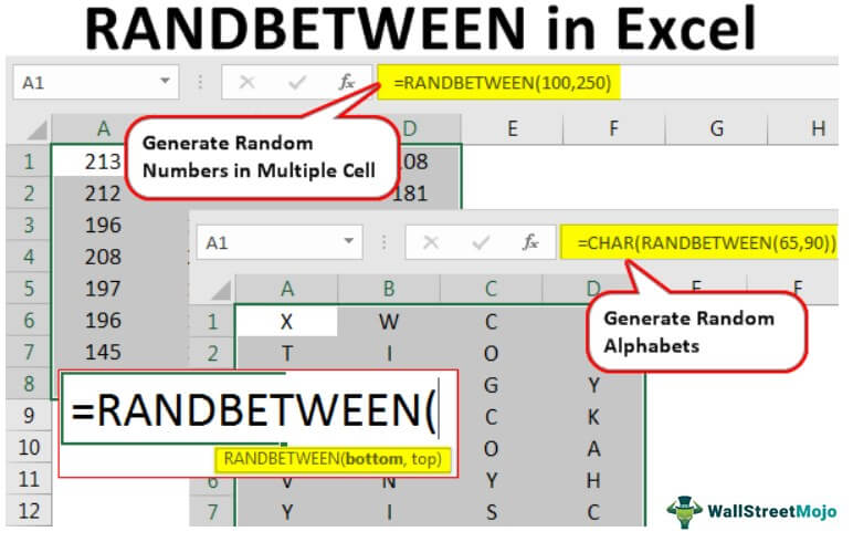 RANDBETWEEN Excel Formula