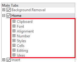 Ribbon in Excel Example 1.5