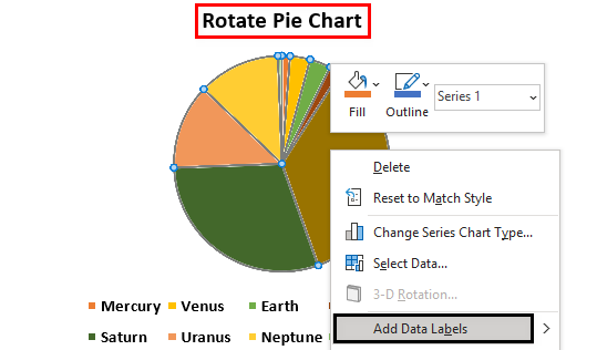 Rotate Pie Chart in Excel Example 1.5
