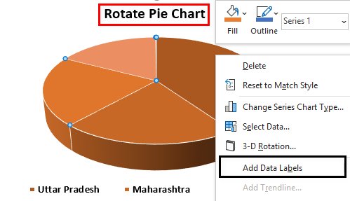 Rotate Pie Chart in Excel Example 2.4