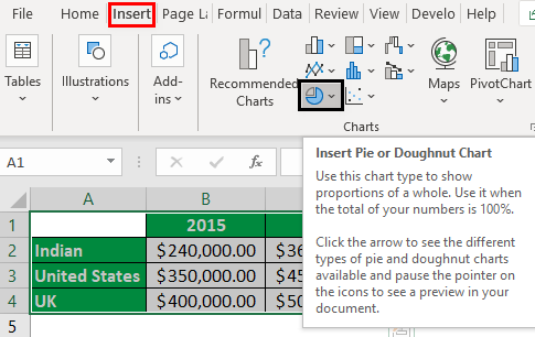 Rotate Pie Chart in Excel Example 3.2