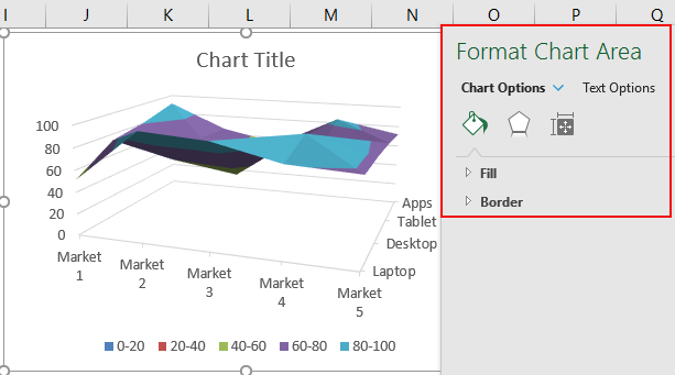 Surface Chart in Excel Example 1-5