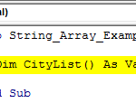 VBA String Array | How to Declare and Initialize String Array in Excel VBA?