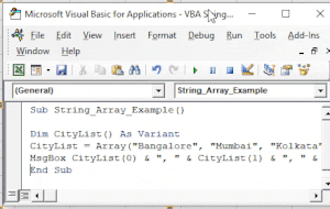 VBA String Array | How to Declare and Initialize String Array in Excel VBA?