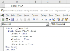 VBA With | How to Use With...End With Statement in Excel VBA?