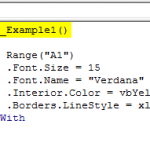 VBA With | How to Use With...End With Statement in Excel VBA?