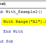 VBA With | How to Use With...End With Statement in Excel VBA?