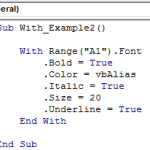 VBA With | How to Use With...End With Statement in Excel VBA?