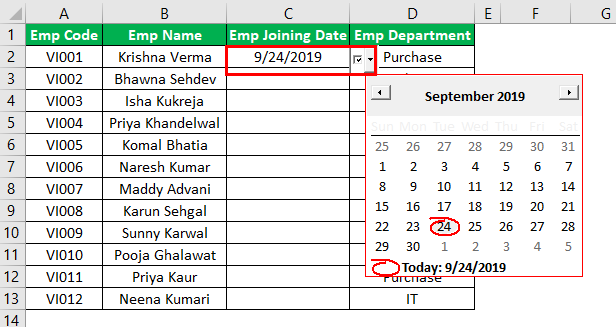 Excel Date Picker Example 1.10