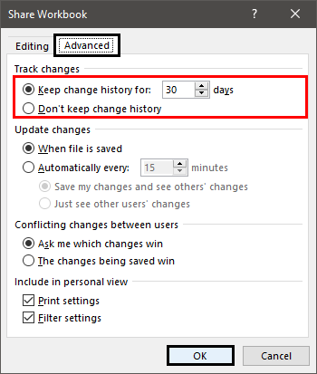 How to Track Changes in Excel Example 1.15