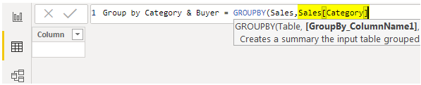 Power BI Group By - Agrument 2