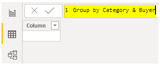 Power BI Group By - Change Table Name