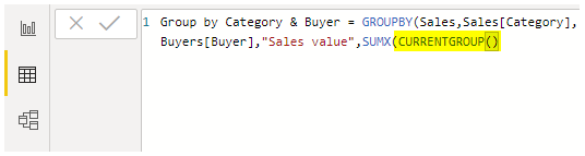 Power BI Group By - Currentgroup Function