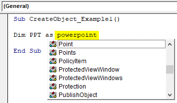 VBA CreateObject Example 1-1