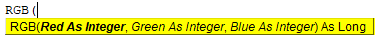 VBA RGB Syntax