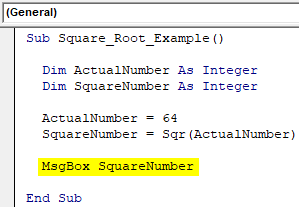 Square root Example 1-5