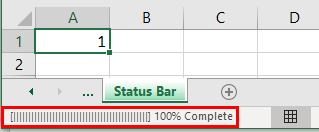 VBA Status Bar Example 1.11