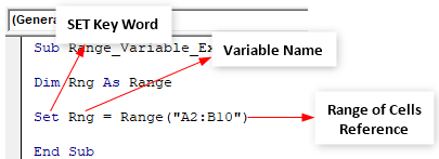 VBA Variable Range - Example 1-6