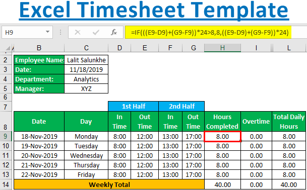 Timesheet Excel Template Weekly from www.wallstreetmojo.com