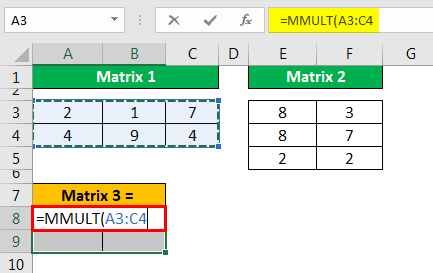 MMULT Excel - Example 1.4