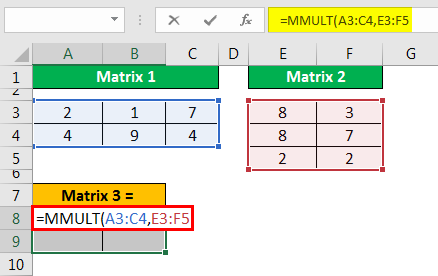 MMULT Excel - Example 1.5