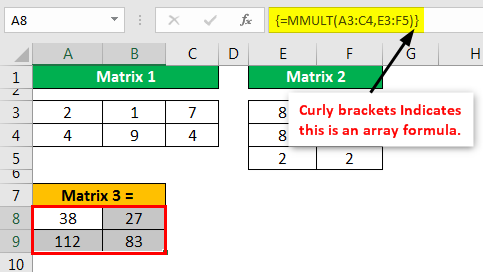 MMULT Excel - Example 1.6
