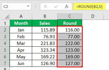 Excel Mathematical Function (Using Round) 1-3