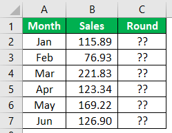 Excel Mathematical Function (Using Round) 1