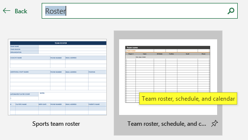 Roster Excel Template - Example 1.2