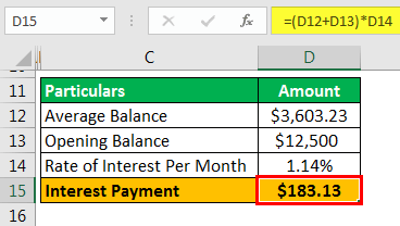 Example 1.5 - Interest Payment