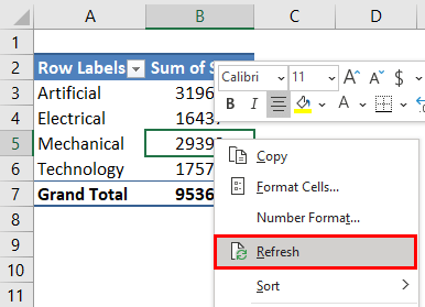 Pivot Table Update Example 1-6