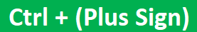 Shortcut Key to Add New Row