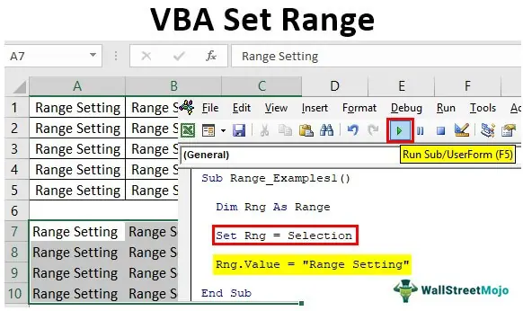 Vba Set Range | Guide To Set Range Of Cells In Excel Vba Code