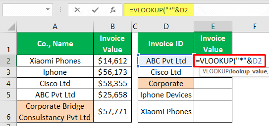 VLOOKUP Partial Match - Example 1-4