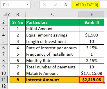 Example 1-4 (bank 3 interest)