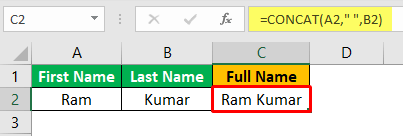 Excel column merge