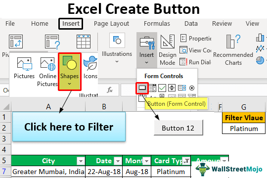Create Button Macro In Excel How To Create Method Examples
