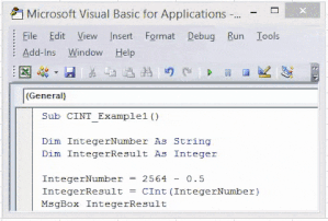 VBA String to Integer - Use CINT Function for Data Conversion