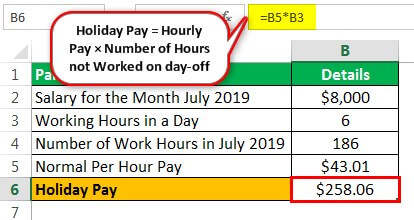 Holiday Pay Example 1.2