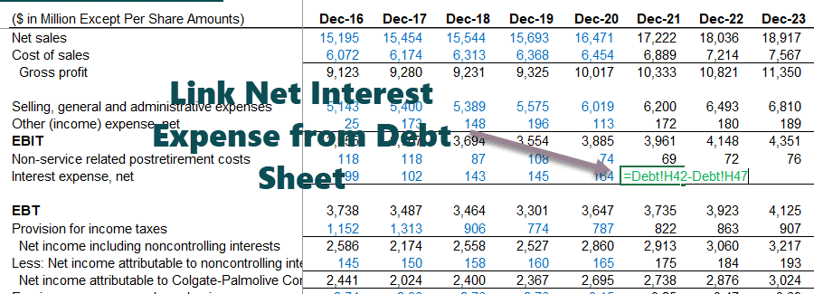 Financial Modeling debt schedule - part 15