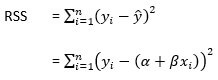 residual sum of squares formula