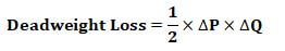 Deadweight Formula