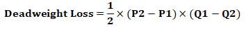 Deadweight Loss Calculation