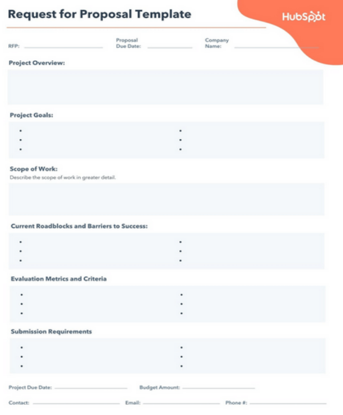 Request for Proposal Template