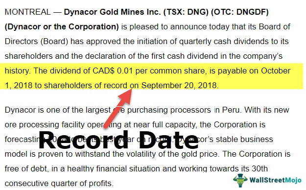 Record Date