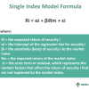 Model 10 Index Single Index Model - What It Is, Formula, Assumptions, Portfolio