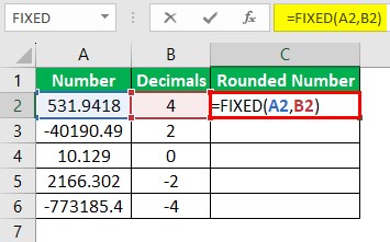 Fixed Excel - Example 1 - Step 1